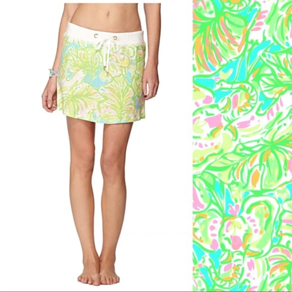 Lilly Pulitzer Pull On Skirt. Elephant Ear, L - Picture 1 of 5
